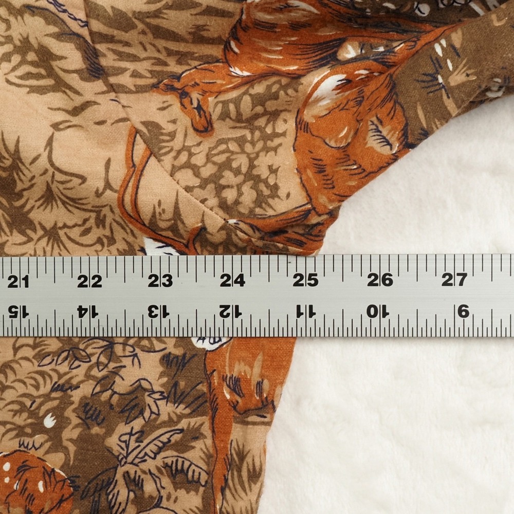 VTG 70s Mens Flannel Shirt L Deer Hunting Buck Woodland Scenic Novelty Kmart NWT - Picture 7 of 9
